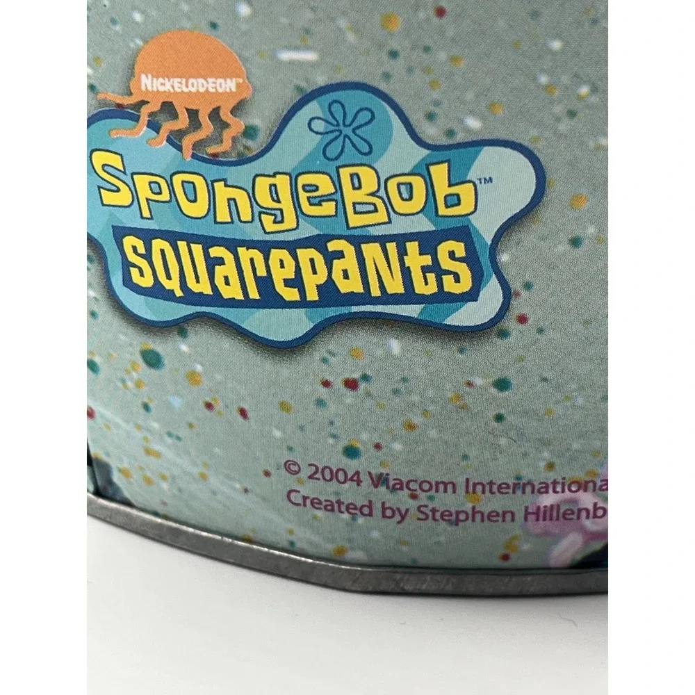 Vintage Nickelodeon SpongeBob‎ SquarePants Tin Pail Bucket w/ Handle 2004